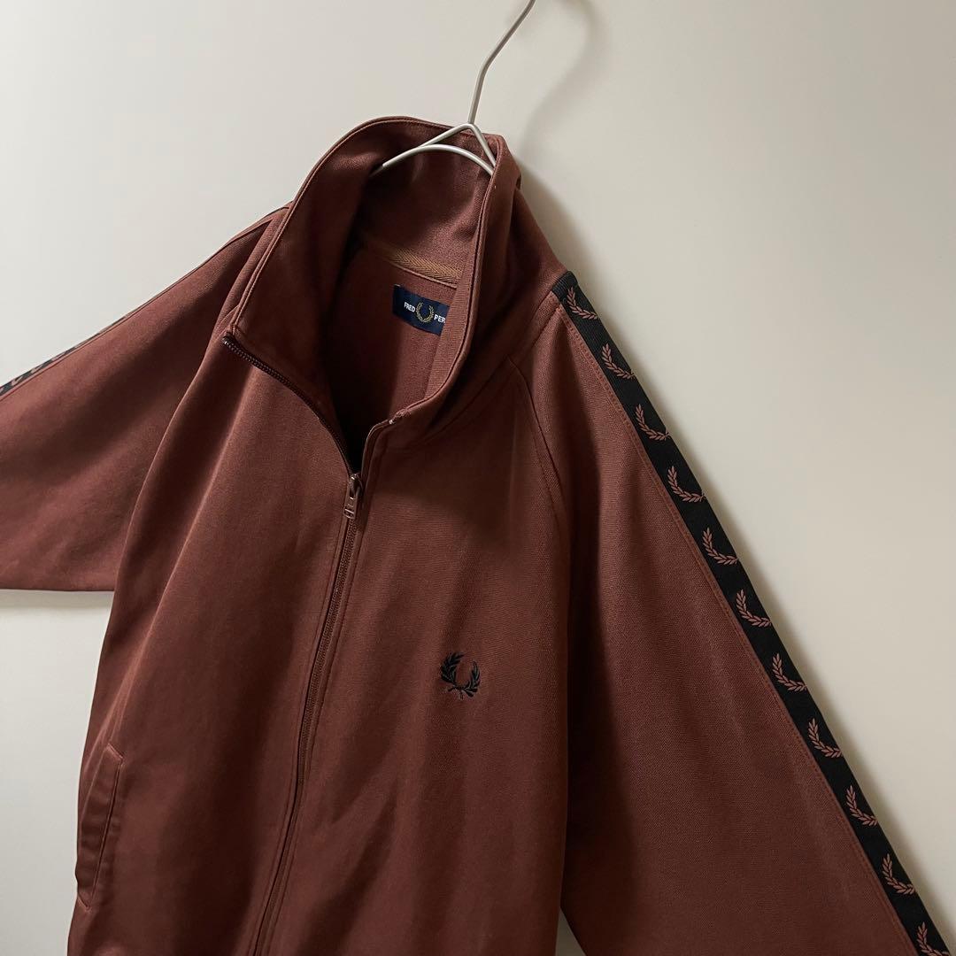 極美品 L】フレッドペリー刺繍トラックジャケットFred古着ジャージトップえんじ