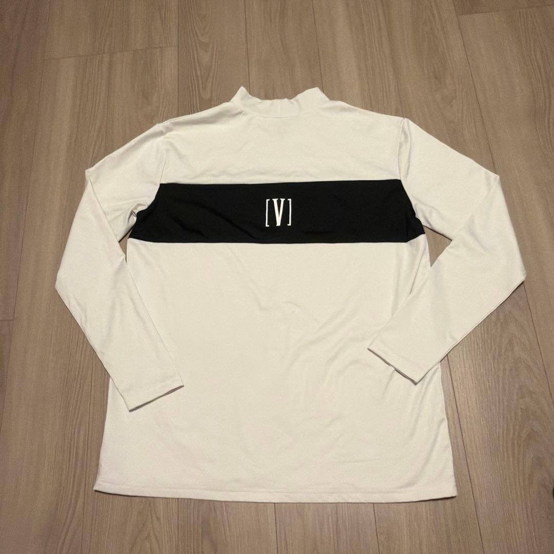 V TWELVE LUX モックネック XL ホワイト/ブラック
