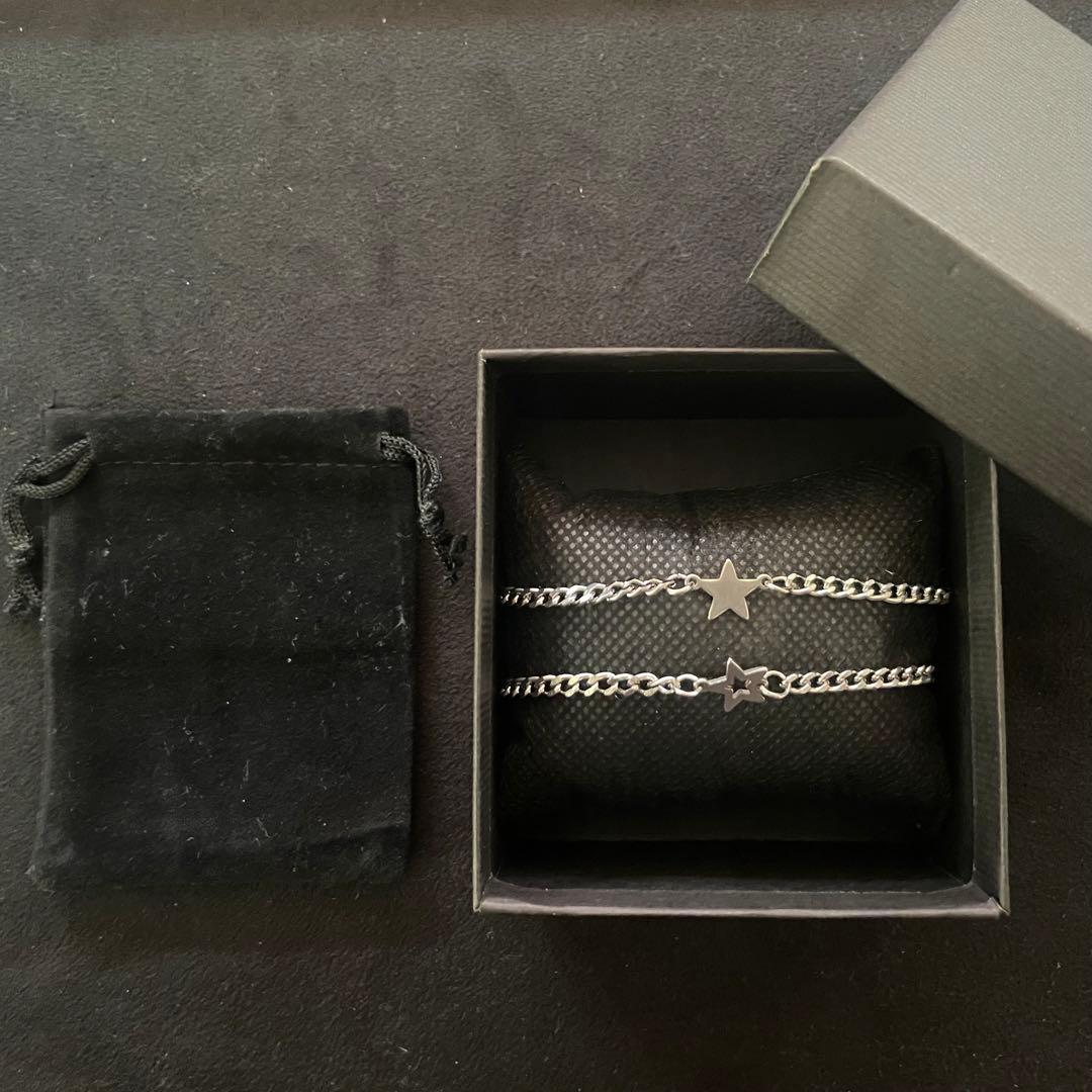 ペアアンクレット　お揃い　シルバー925 フリーサイズ　送料無料　新品未使用