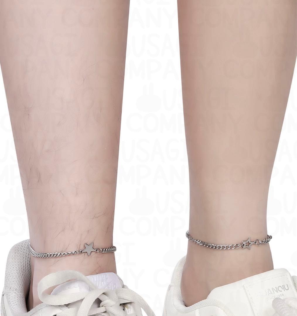 ペアアンクレット　お揃い　シルバー925 フリーサイズ　送料無料　新品未使用