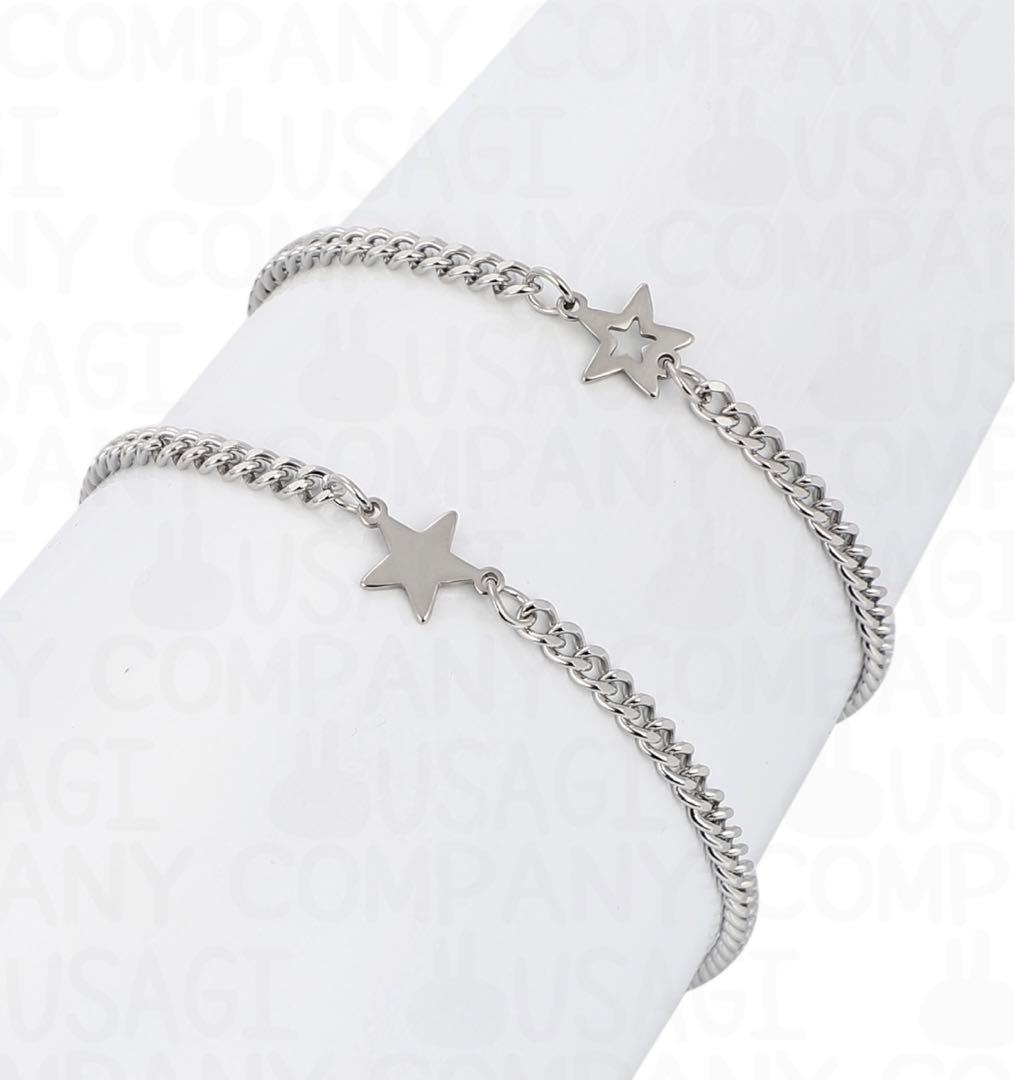 ペアアンクレット　お揃い　シルバー925 フリーサイズ　送料無料　新品未使用