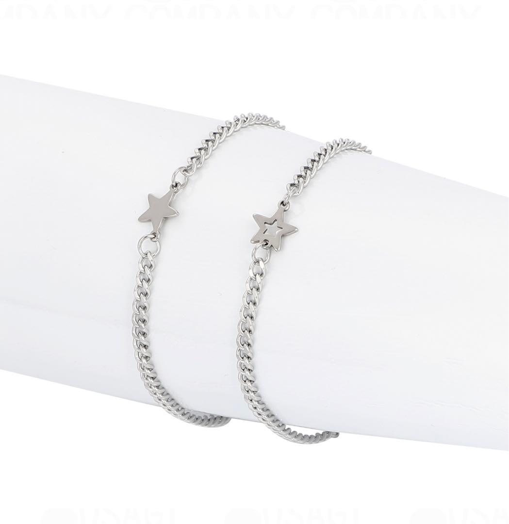 ペアアンクレット　お揃い　シルバー925 フリーサイズ　送料無料　新品未使用