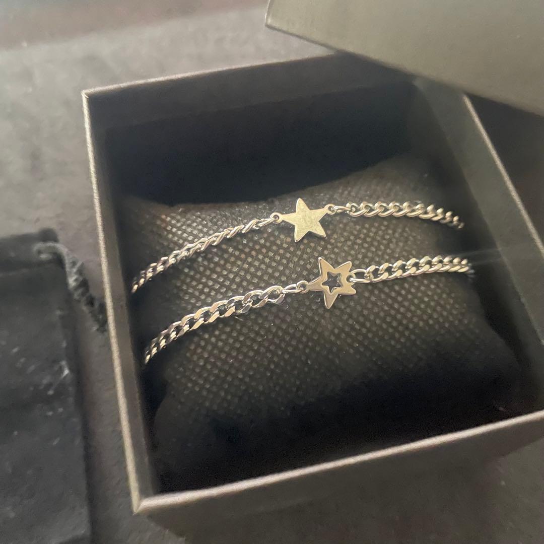 ペアアンクレット　お揃い　シルバー925 フリーサイズ　送料無料　新品未使用