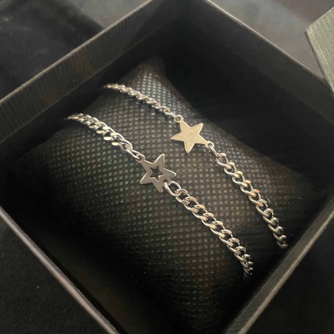 ペアアンクレット　お揃い　シルバー925 フリーサイズ　送料無料　新品未使用