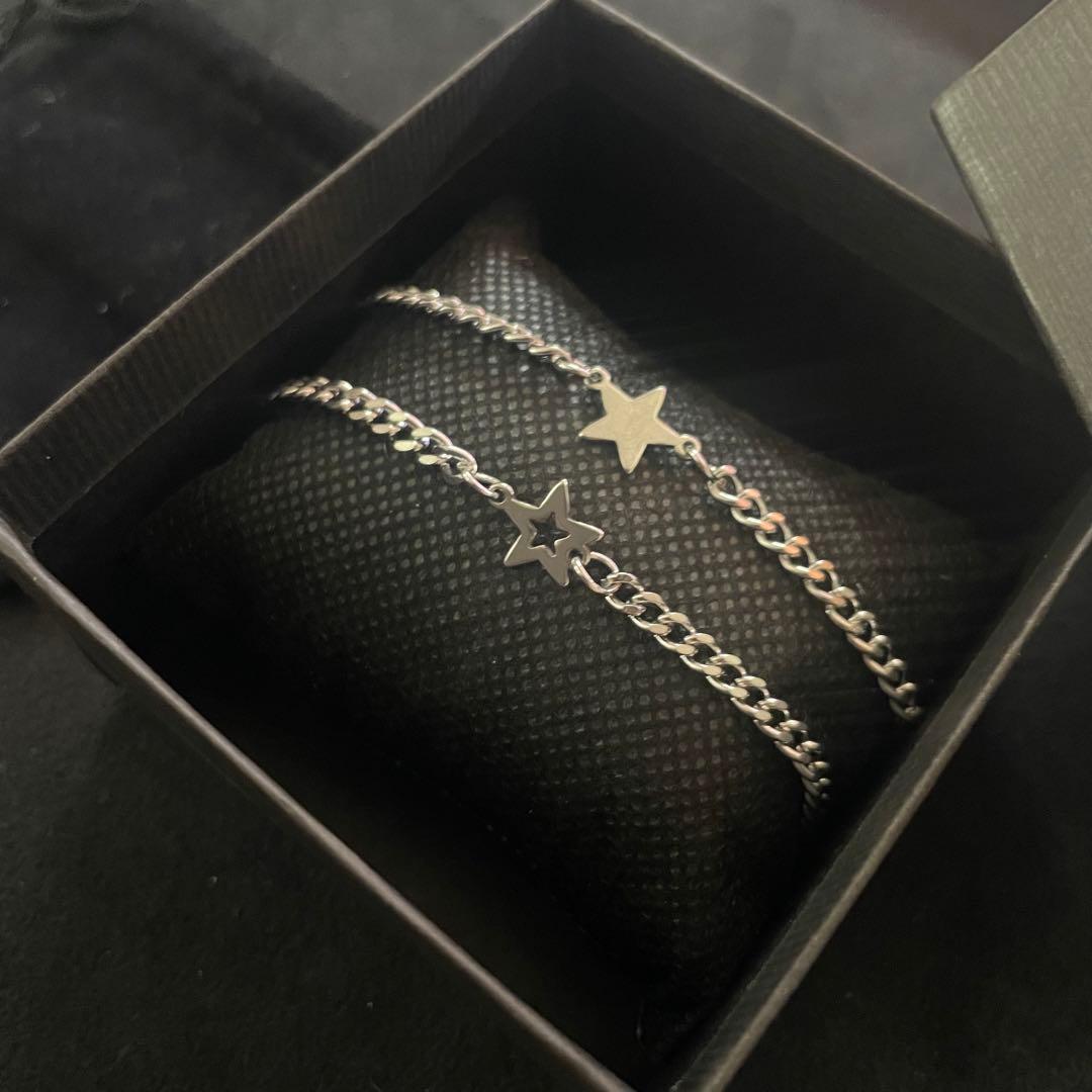 ペアアンクレット　お揃い　シルバー925 フリーサイズ　送料無料　新品未使用