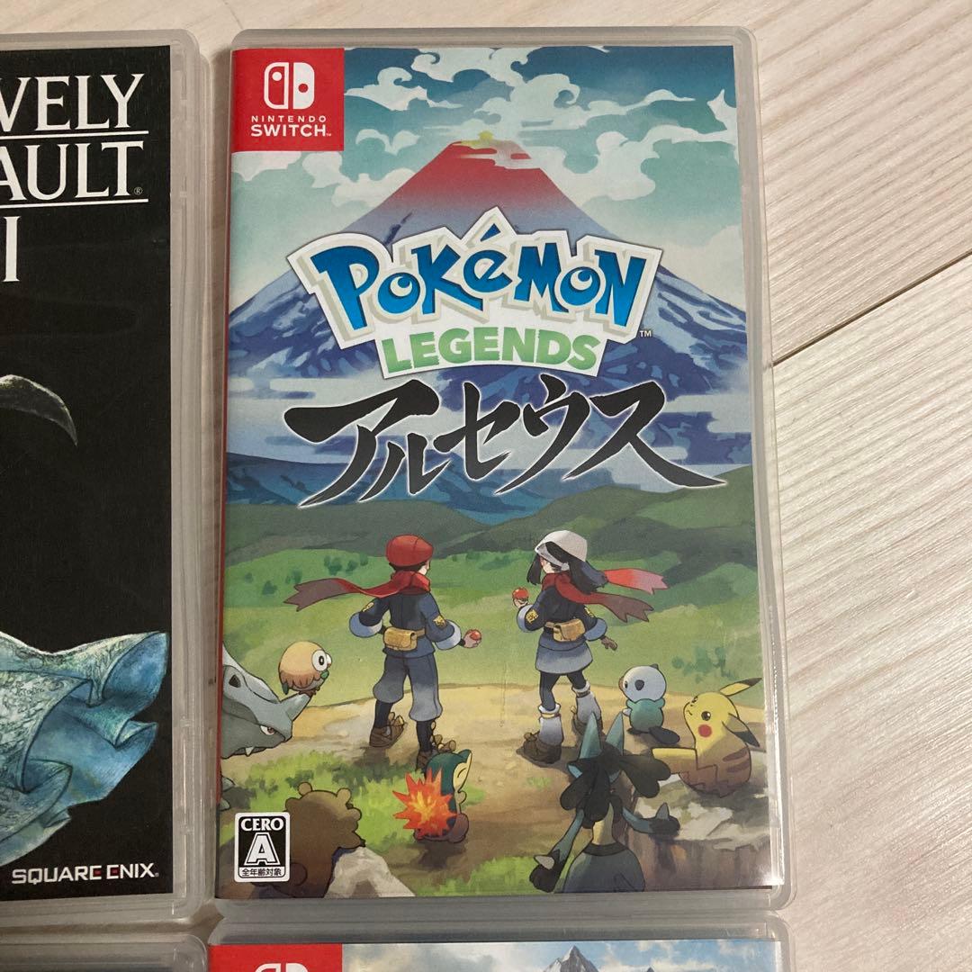 【中古ソフトまとめ売り】Switch ポケモンレジェンズ　アルセウス　4本セット
