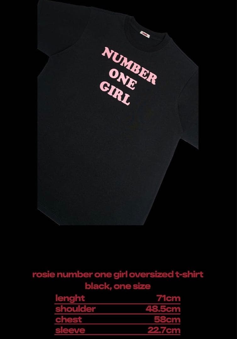 BLACKPINK ロゼ rosie Number One Girl Tシャツ