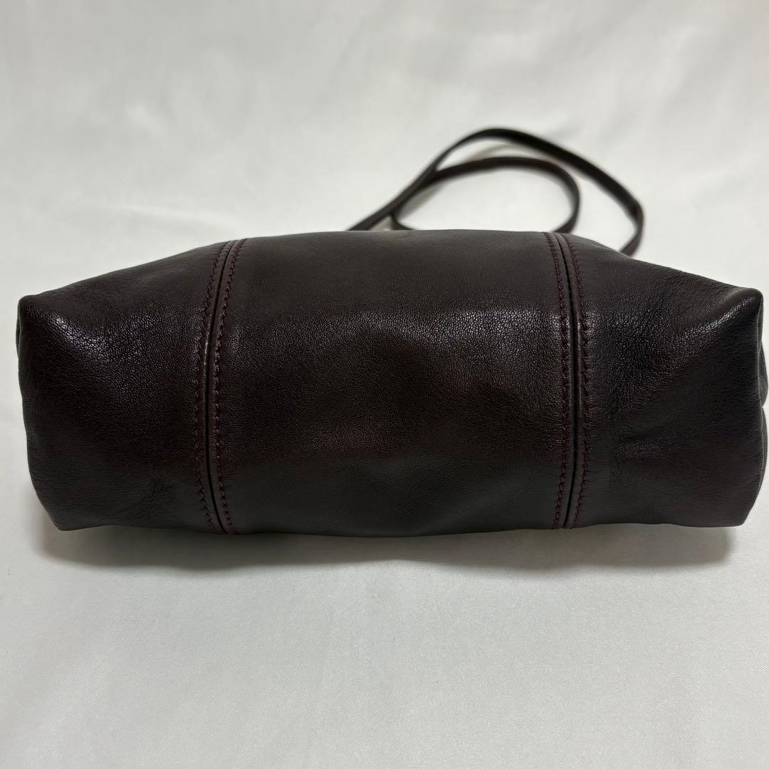 美品 ロンシャン キュイール ミニ ショルダーバック ポシェット オールレザー