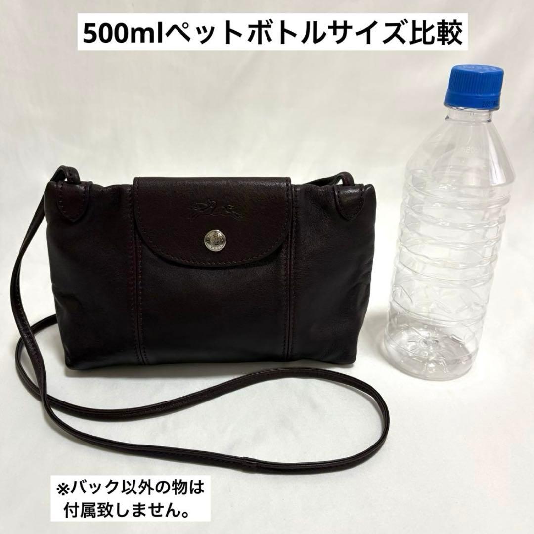 美品 ロンシャン キュイール ミニ ショルダーバック ポシェット オールレザー