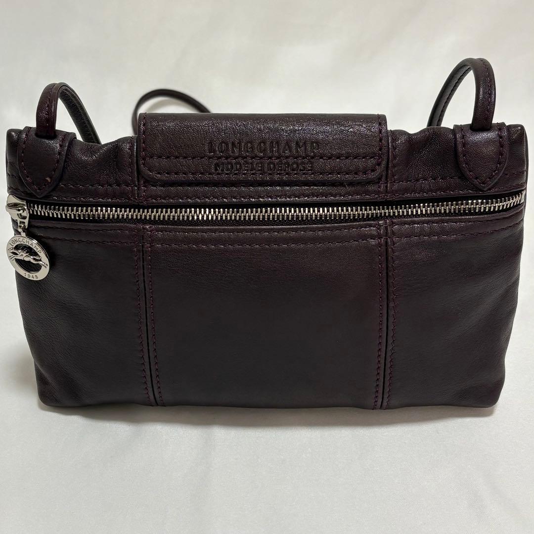 美品 ロンシャン キュイール ミニ ショルダーバック ポシェット オールレザー