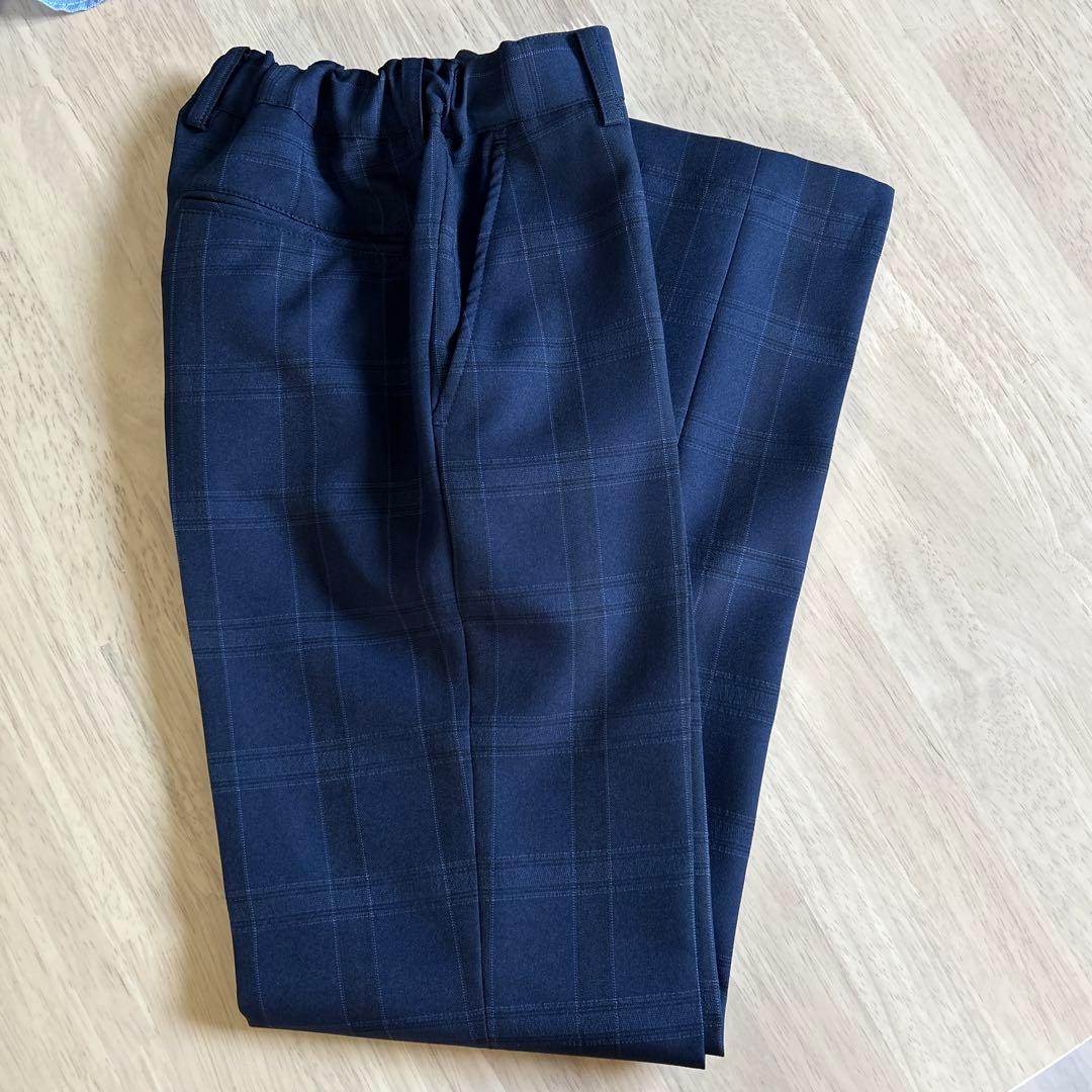 【美品】ワンダーファクトリー 男の子 スーツ 5点セット 140チェック 卒服