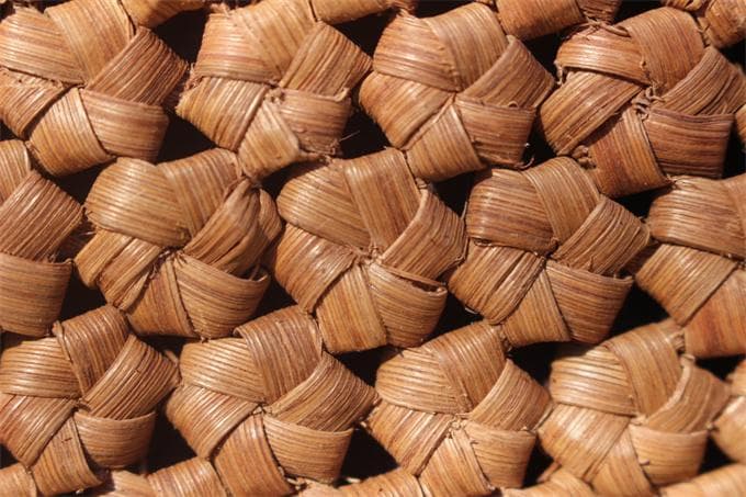 長財布　山葡萄 籠 バッグ 六角花編 小銭入れ　ポーチ財布 　ケース