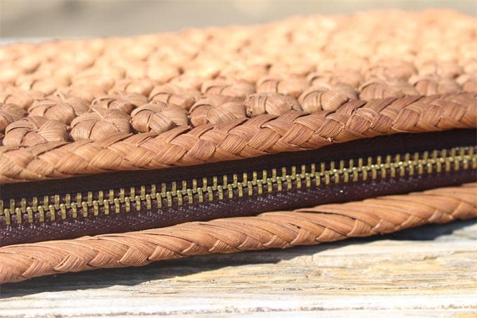 長財布　山葡萄 籠 バッグ 六角花編 小銭入れ　ポーチ財布 　ケース