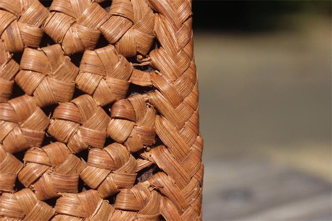 長財布　山葡萄 籠 バッグ 六角花編 小銭入れ　ポーチ財布 　ケース