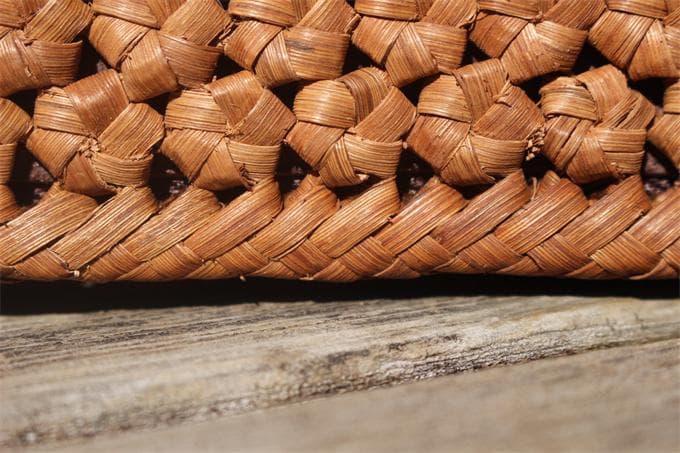 長財布　山葡萄 籠 バッグ 六角花編 小銭入れ　ポーチ財布 　ケース