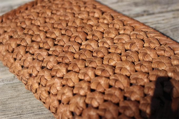 長財布　山葡萄 籠 バッグ 六角花編 小銭入れ　ポーチ財布 　ケース