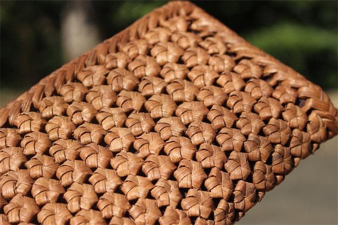 長財布　山葡萄 籠 バッグ 六角花編 小銭入れ　ポーチ財布 　ケース