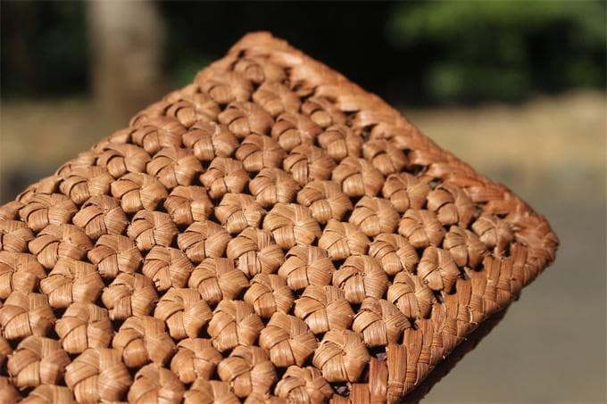 長財布　山葡萄 籠 バッグ 六角花編 小銭入れ　ポーチ財布 　ケース