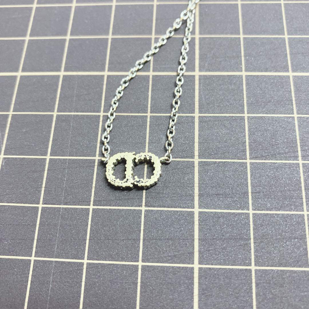 ディオール　ネックレス　CLAIR D LUNE ラインストーン　CD ロゴ