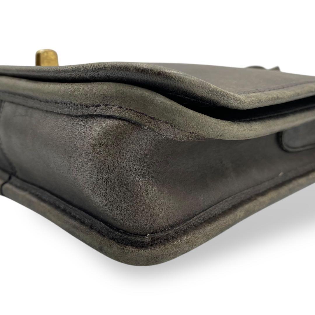 希少 COACH オールドコーチ ショルダーバッグ USA ターンロック レザー