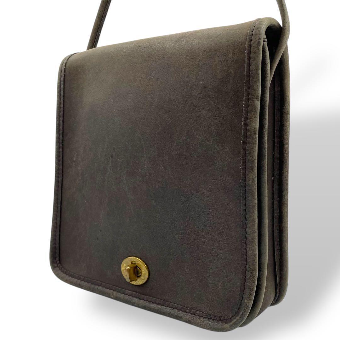 希少 COACH オールドコーチ ショルダーバッグ USA ターンロック レザー