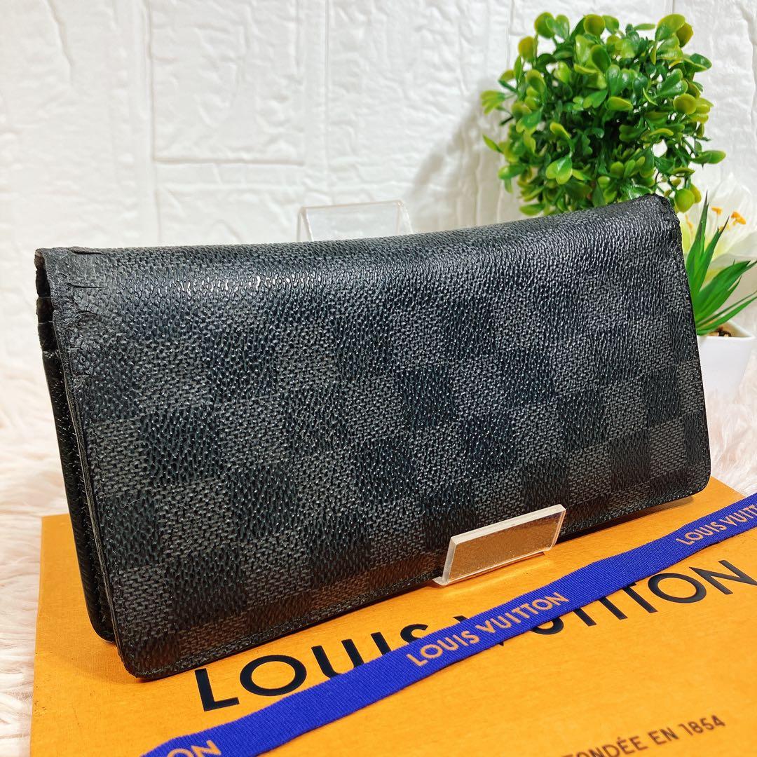 ルイヴィトン ポルトフォイユ ブラザ ダミエ グラフィット メンズ 長財布