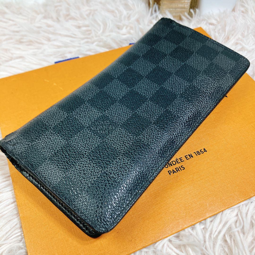 ルイヴィトン ポルトフォイユ ブラザ ダミエ グラフィット メンズ 長財布