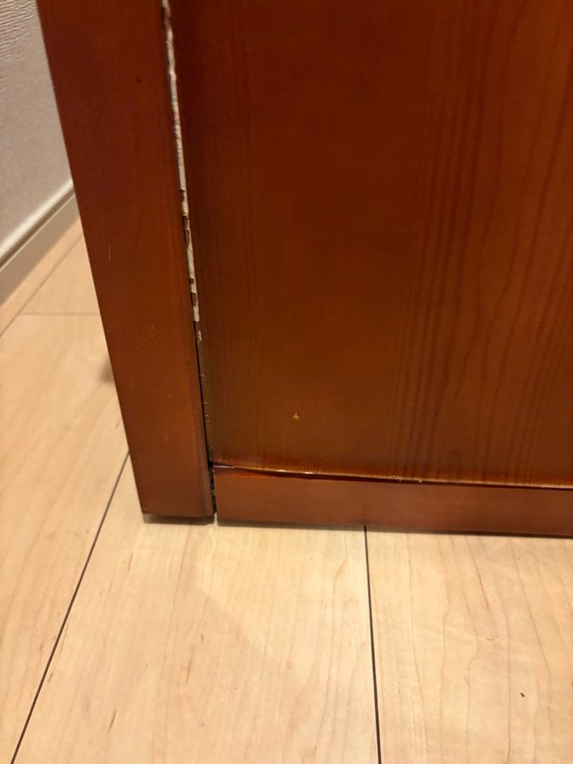 カントリー　キッチンカウンター ダストボックス 木製 ゴミ箱　キャスター付