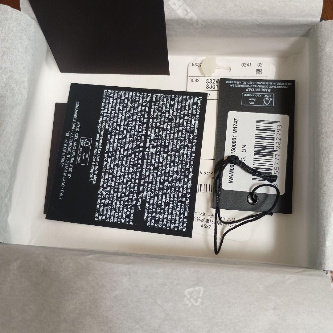 DSQUARED2 折り財布 ホワイト/レッド