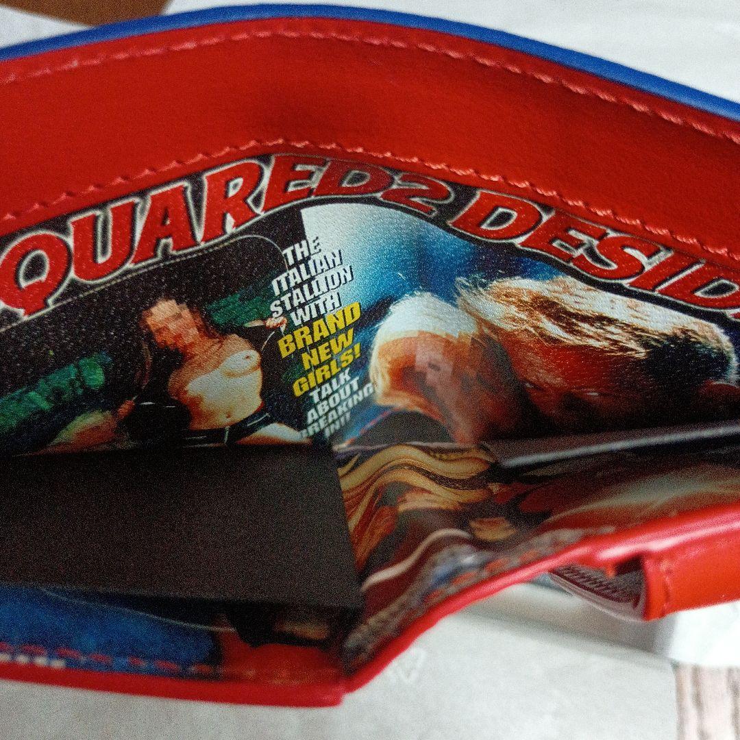 DSQUARED2 折り財布 ホワイト/レッド