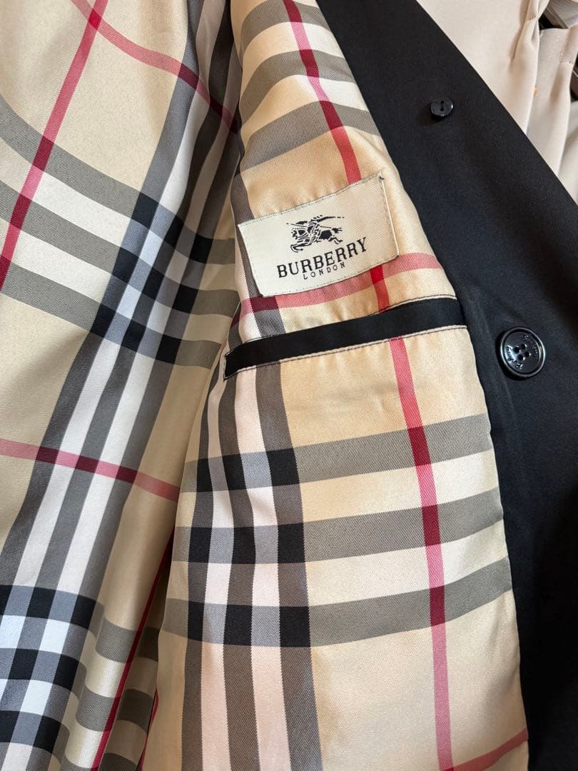 BURBERRY ブラック トレンチコート 2XL