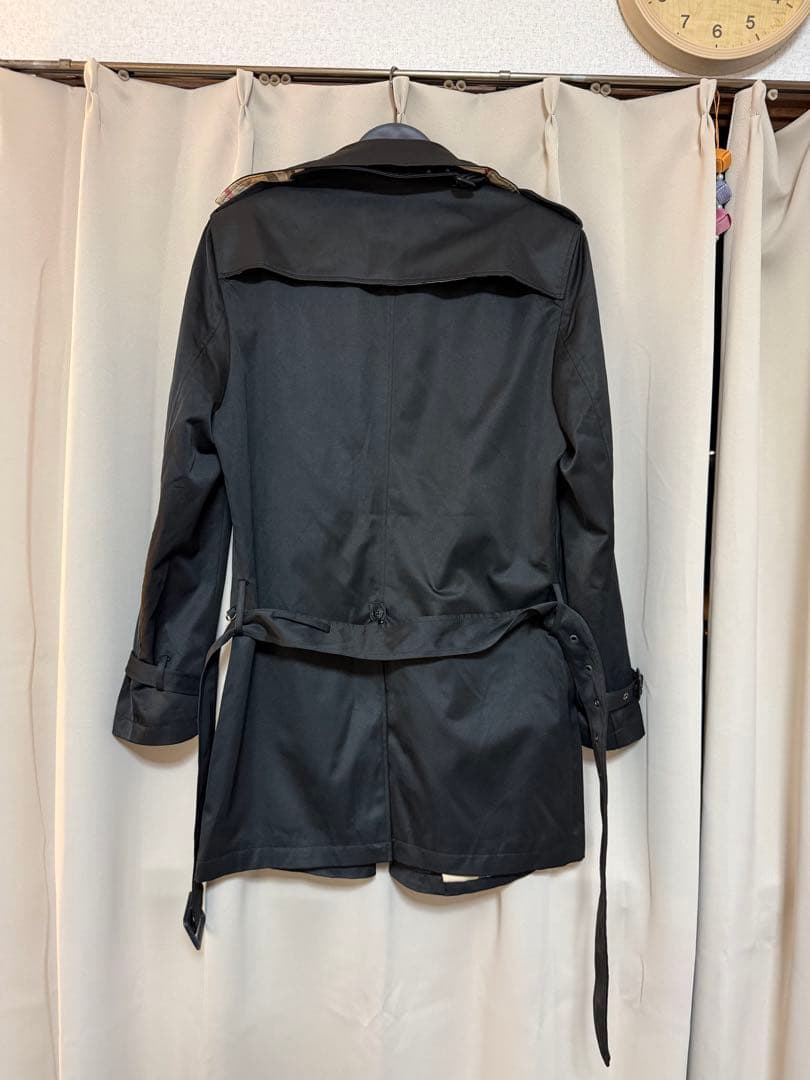 BURBERRY ブラック トレンチコート 2XL