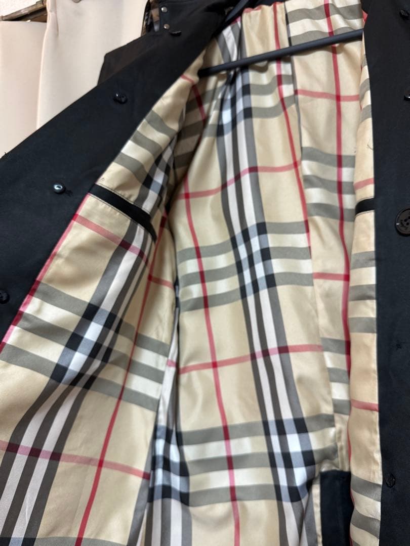 BURBERRY ブラック トレンチコート 2XL
