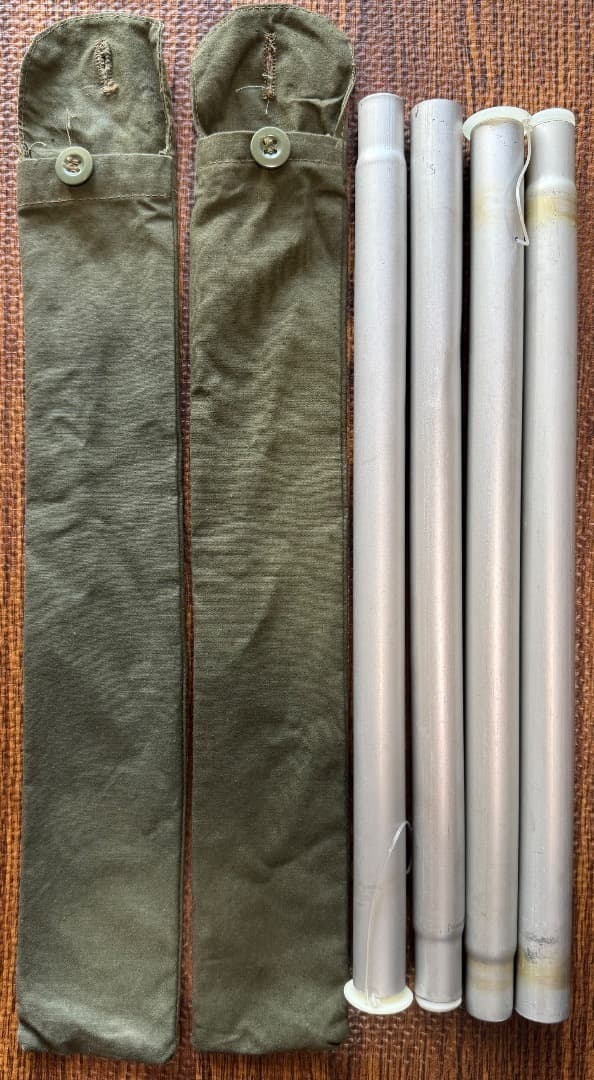 ポーランド軍幕 1980年代物（サイズ3）2枚セット＋純正付属ポールとペグ