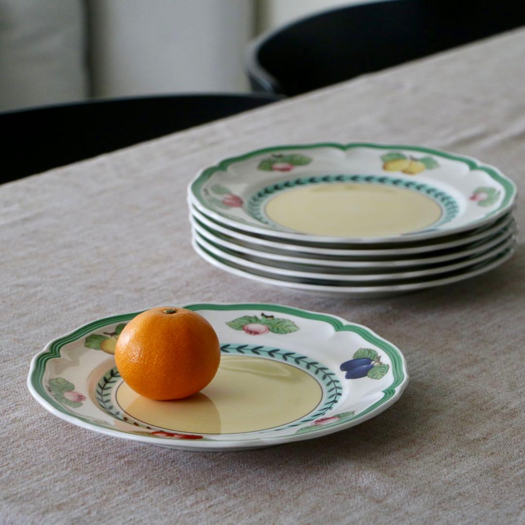 未使用) Villeroy&Boch 6枚Set フレンチガーデン