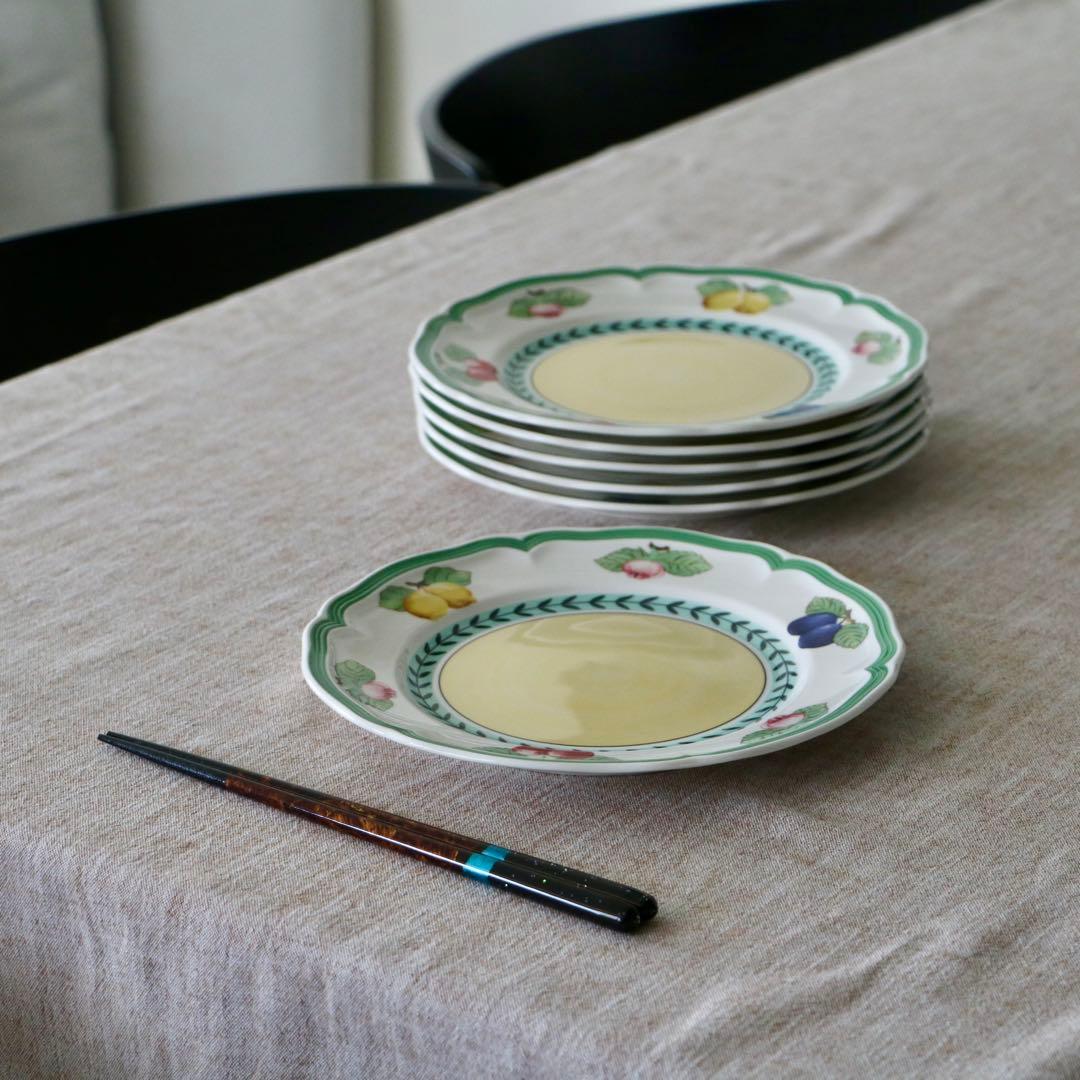 未使用) Villeroy&Boch 6枚Set フレンチガーデン