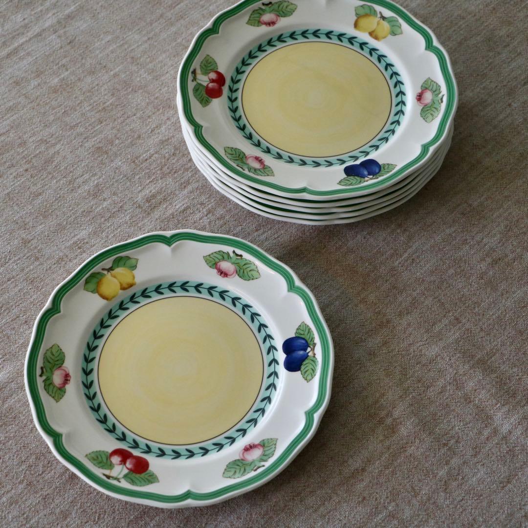 未使用) Villeroy&Boch 6枚Set フレンチガーデン