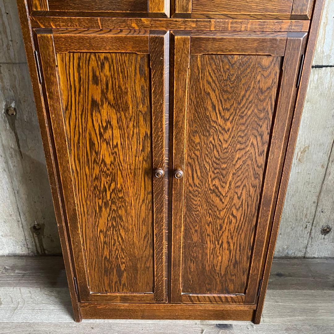 三越家具 ブルージュ Brugge 食器棚 キャビネット オーク材 ステンド