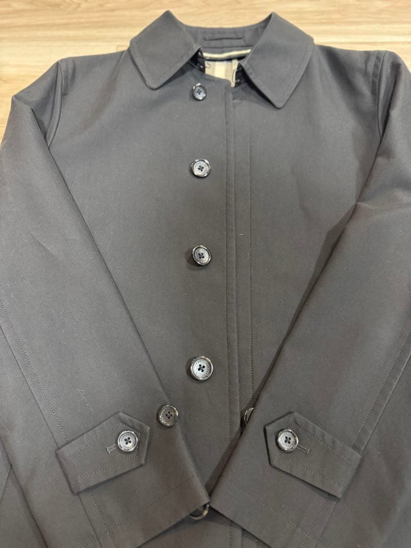 バーバリー　ブラック コート チェック裏地