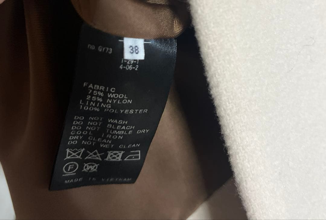 イエナ　オーバーチェスターコート　ホワイト