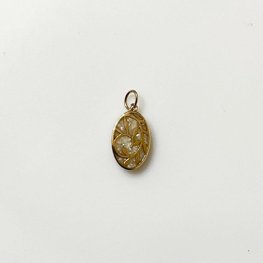 agete アガット K10 チャーム リバーシブル