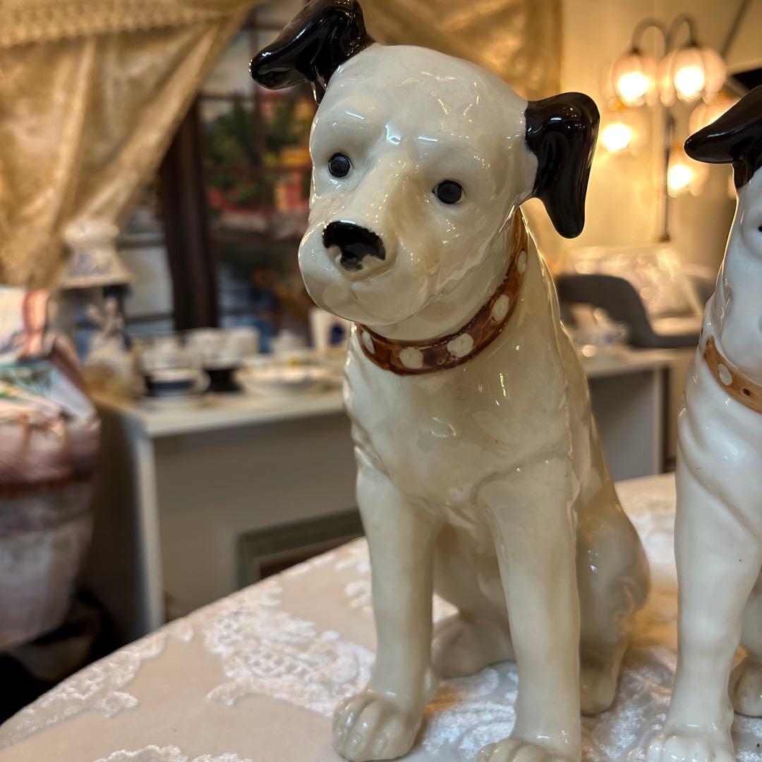 ビクター犬(ニッパー)の置物 3匹セット