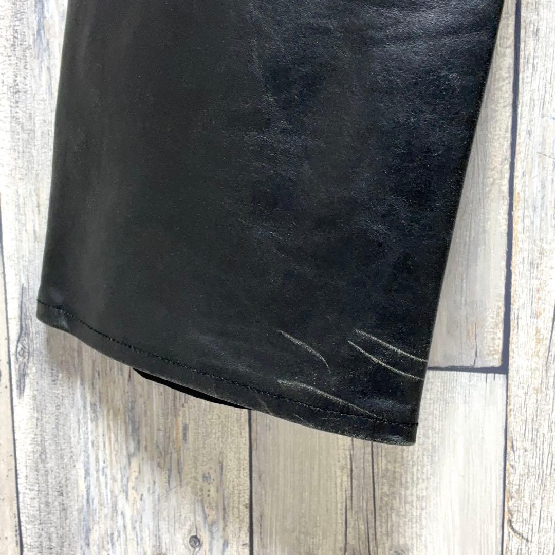 OLD GAP boot fit レザーパンツ ブラック 山田蓮 W31 L30