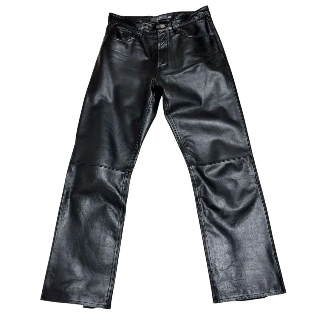 OLD GAP boot fit レザーパンツ ブラック 山田蓮 W31 L30
