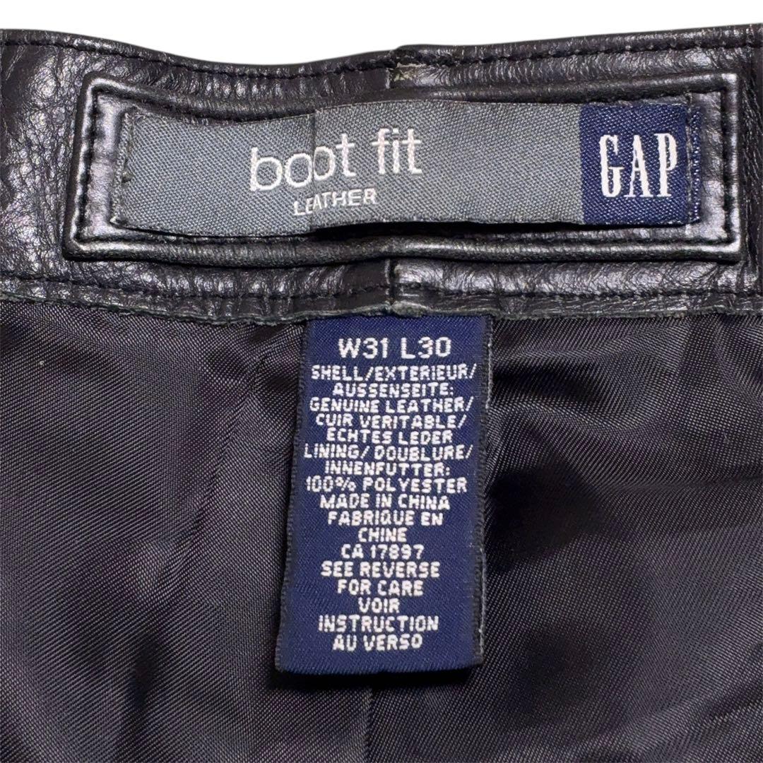OLD GAP boot fit レザーパンツ ブラック 山田蓮 W31 L30