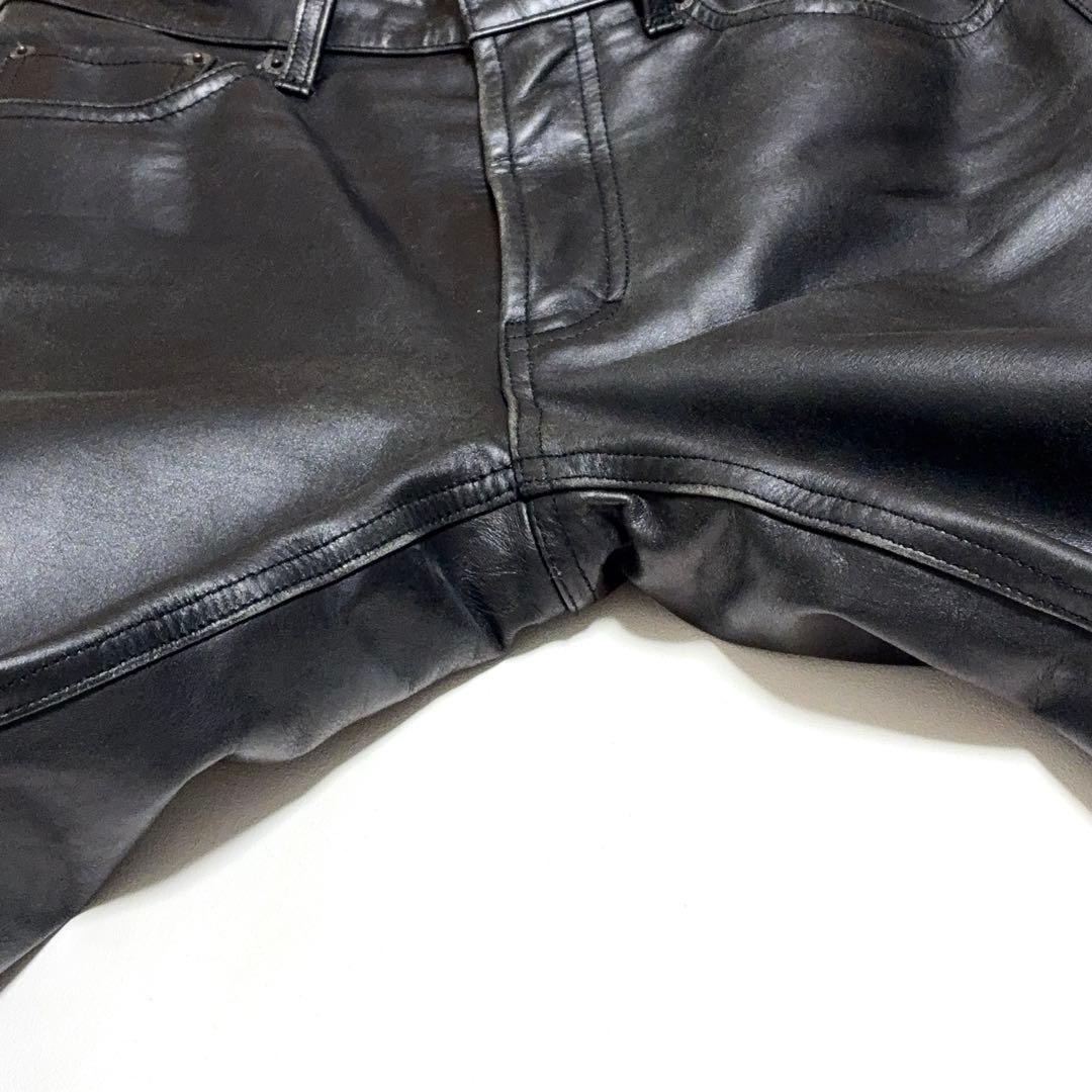 OLD GAP boot fit レザーパンツ ブラック 山田蓮 W31 L30