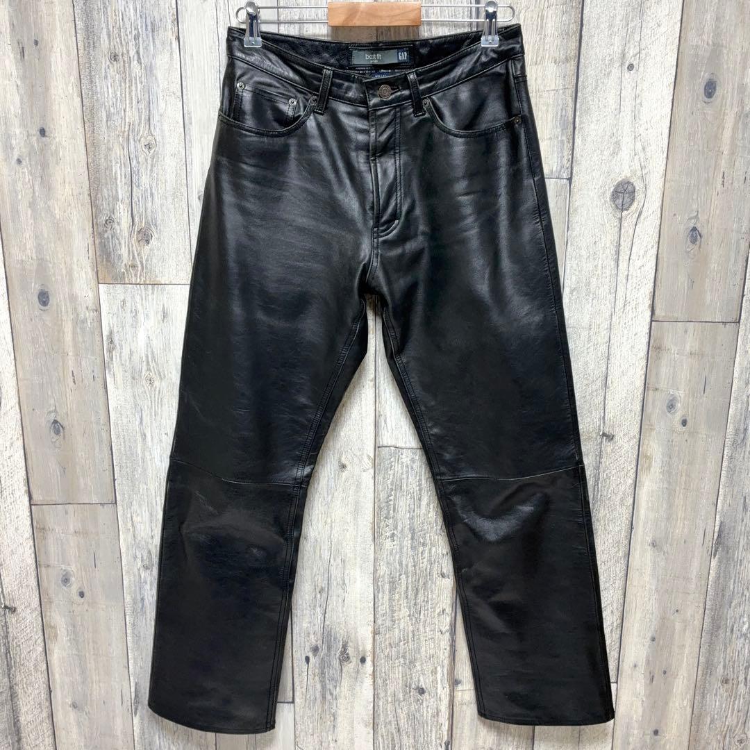 OLD GAP boot fit レザーパンツ ブラック 山田蓮 W31 L30