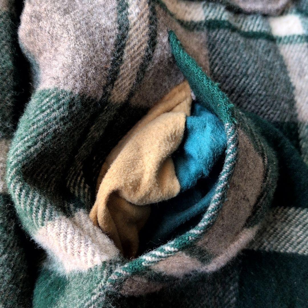 70s ビンテージ ウールリッチ ウールジャケット チェック 裏ボア 古着 L