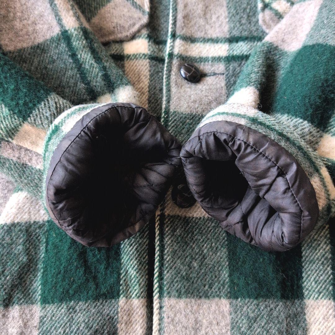 70s ビンテージ ウールリッチ ウールジャケット チェック 裏ボア 古着 L