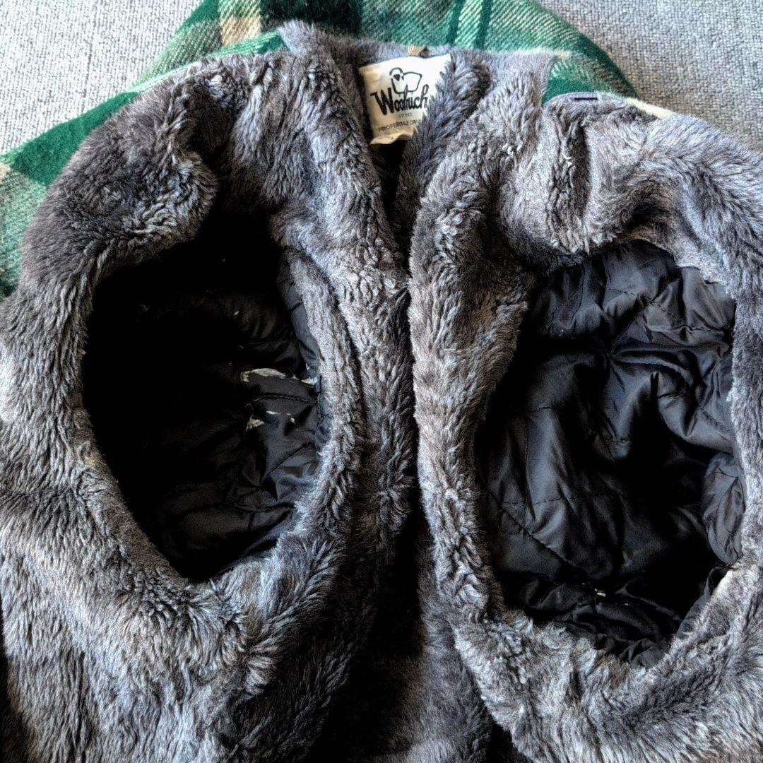 70s ビンテージ ウールリッチ ウールジャケット チェック 裏ボア 古着 L
